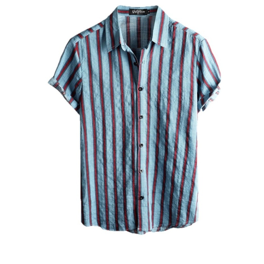 New Vatpave Mens Button Up Shirts Short Sleeve M - Button Front Shirt